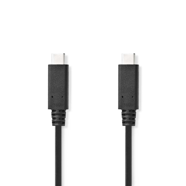 Nedis USB-Kabel | USB 3.2 Gen 2 | USB-C™ Male | USB-C™ Male | 240 W | 8K@30Hz | 20 Gbps | Vernikkeld | 1.00 m | Rond | PVC | Zwart | Label in de groep COMPUTERS & RANDAPPARATUUR / Computerkabels / USB / USB-C bij TP E-commerce Nordic AB (C66149)