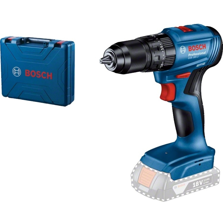 Bosch GSB 185-LI Slagborrmaskin + transportväska - 06019K3103 in de groep HUISHOUDEN & TUIN / Gereedschap / Boormachines bij TP E-commerce Nordic AB (C66423)