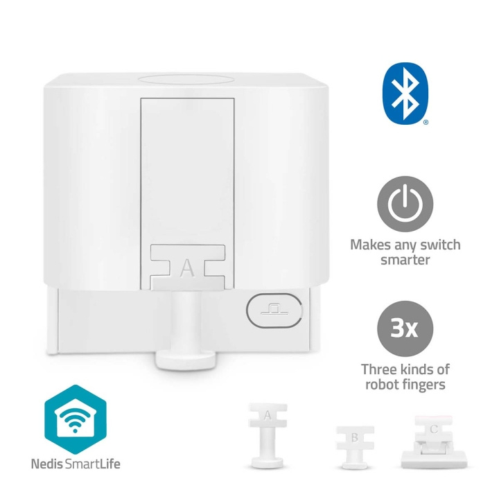 Nedis SmartLife-vingerrobot | CR2 | 1000 mAh | Bluetooth® | Drie soorten vingers in de groep HUISHOUDEN & TUIN / Smart home / Slimme huissystemen bij TP E-commerce Nordic AB (C66702)