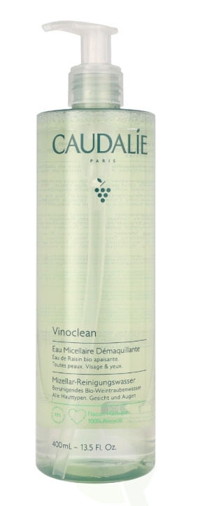 Caudalie Vinoclean Micellar Cleansing Water 400 ml in de groep BEAUTY & HEALTH / Huidsverzorging / Gezicht / Schoonmaak bij TP E-commerce Nordic AB (C66778)