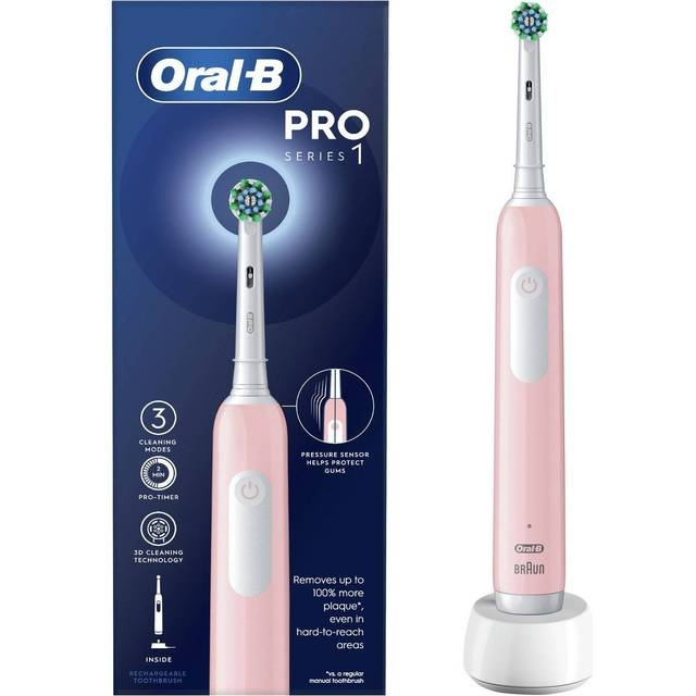 Oral B Pro Series 1 Pink Cross Action in de groep BEAUTY & HEALTH / Mondverzorging / Elektrische tandenborstels bij TP E-commerce Nordic AB (C67021)
