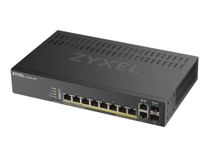 ZyXEL GS1920-8HPv2 Switch 8-port Gigabit PoE+ in de groep COMPUTERS & RANDAPPARATUUR / Netwerk / Schakelaars bij TP E-commerce Nordic AB (C67296)
