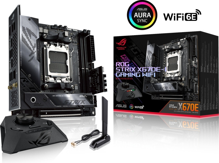 ASUS ROG STRIX X670E-I GAMING WIFI mITX moederbord in de groep COMPUTERS & RANDAPPARATUUR / Computeronderdelen / Moederbord bij TP E-commerce Nordic AB (C68367)