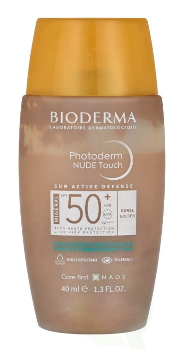 Bioderma Photoderm Nude Touch Mineral SPF50+ 40 ml Doree in de groep BEAUTY & HEALTH / Huidsverzorging / Zonnebank / Zonnebescherming bij TP E-commerce Nordic AB (C69602)