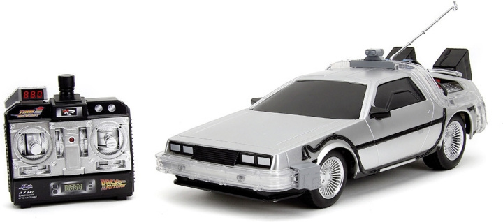 Jada Back to the Future RC Tijdmachine radiografisch bestuurbare auto, 1:16 in de groep SPEELGOED, KINDER- & BABYPRODUCTEN / Op afstand bestuurbaar / Afstand bestuurbare auto\'s bij TP E-commerce Nordic AB (C70123)