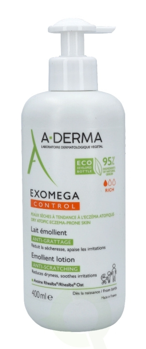 A-Derma Exomega Control Emollient Lotion 400 ml in de groep BEAUTY & HEALTH / Huidsverzorging / Lichaamsverzorging / Body lotion bij TP E-commerce Nordic AB (C70967)