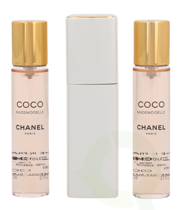 Chanel Coco Mademoiselle Giftset 60 ml 2x Edt Spray Refill 20Ml/1x Edt Spray 20Ml - Twist and Spray in de groep BEAUTY & HEALTH / Cadeausets / Cadeausets voor haar bij TP E-commerce Nordic AB (C72171)