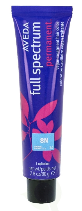 Aveda Full Spectrum Permanent Vegan Pure Tone Hair Color 80 gr 8N in de groep BEAUTY & HEALTH / Haar & Styling / Haarverzorging / Haarverf / Haarverf & Kleurbommen bij TP E-commerce Nordic AB (C73225)