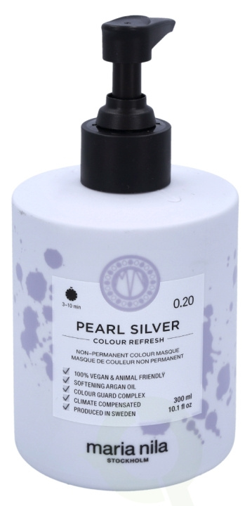 Maria Nila Colour Refresh Non-Permanent Colour Mask 300 ml 0.20 Pearl Silver in de groep BEAUTY & HEALTH / Haar & Styling / Haarverzorging / Haarmasker bij TP E-commerce Nordic AB (C73620)