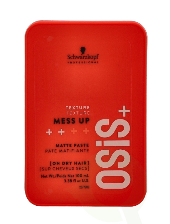 Schwarzkopf Osis+ Mess Up Matte Paste 100 ml #2 Medium Control in de groep BEAUTY & HEALTH / Haar & Styling / Hair styling / Styling crème bij TP E-commerce Nordic AB (C73780)