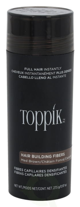 Toppik Hair Building Fibers - Medium Brown 27.5 gr in de groep BEAUTY & HEALTH / Haar & Styling / Haarverzorging / Haarverf / Haarverf & Kleurbommen bij TP E-commerce Nordic AB (C73921)