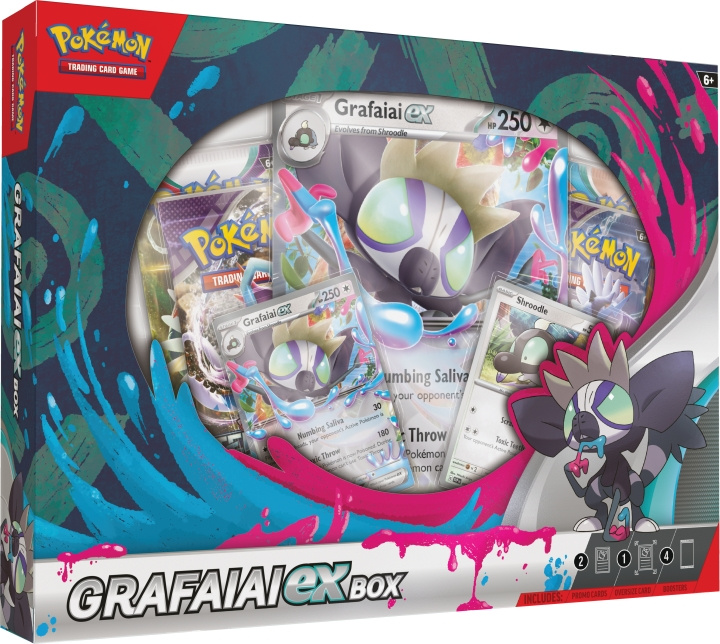 POKEMON TCG: Grafaiai ex Box ruilkaartset in de groep SPEELGOED, KINDER- & BABYPRODUCTEN / Spelletje / Kaartspel bij TP E-commerce Nordic AB (C75435)