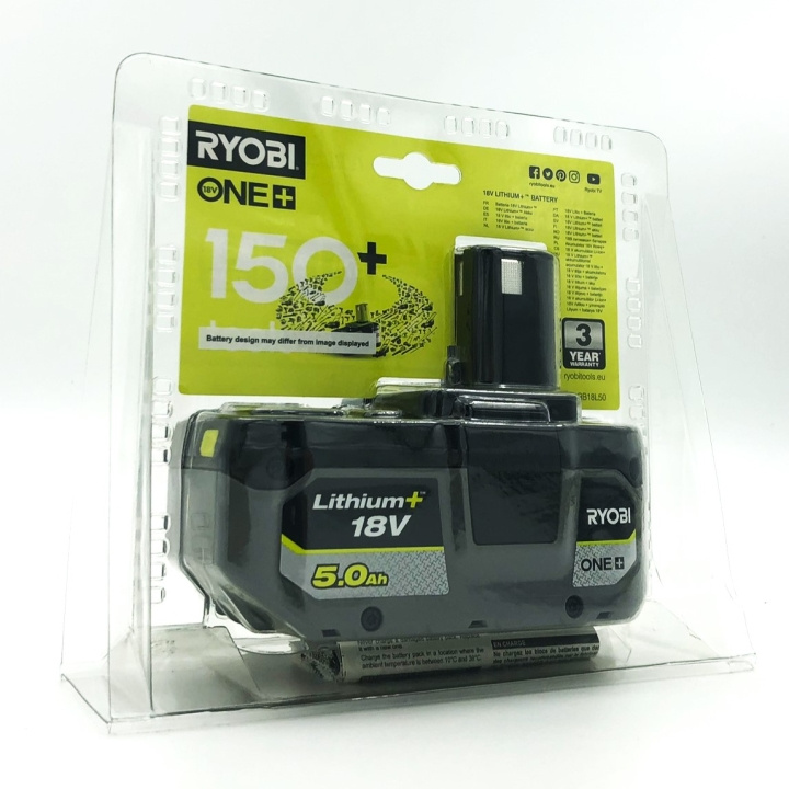 Ryobi RB18L50 rechargeable battery 18 V/5.0 Ah Lithium+ - FYNDVARA in de groep HUISHOUDEN & TUIN / Gereedschap / Batterijen voor Elektrisch Gereedschap bij TP E-commerce Nordic AB (C75760D)