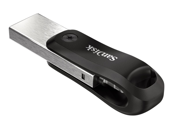 SanDisk iXpand Go 64GB USB 3.0 / Apple Lightning Black Silver in de groep HOME ELECTRONICS / Opslagmedia / USB-geheugen / USB 3.0 bij TP E-commerce Nordic AB (C75780)