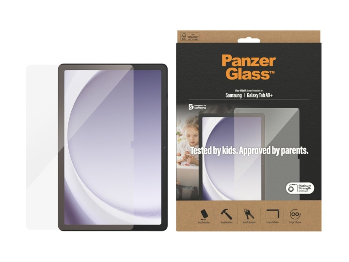 PanzerGlass Screen Protector Transparent Samsung Galaxy Tab A9+ in de groep SMARTPHONE & TABLETS / Tablet bescherming / Samsung tablets bij TP E-commerce Nordic AB (C75786)