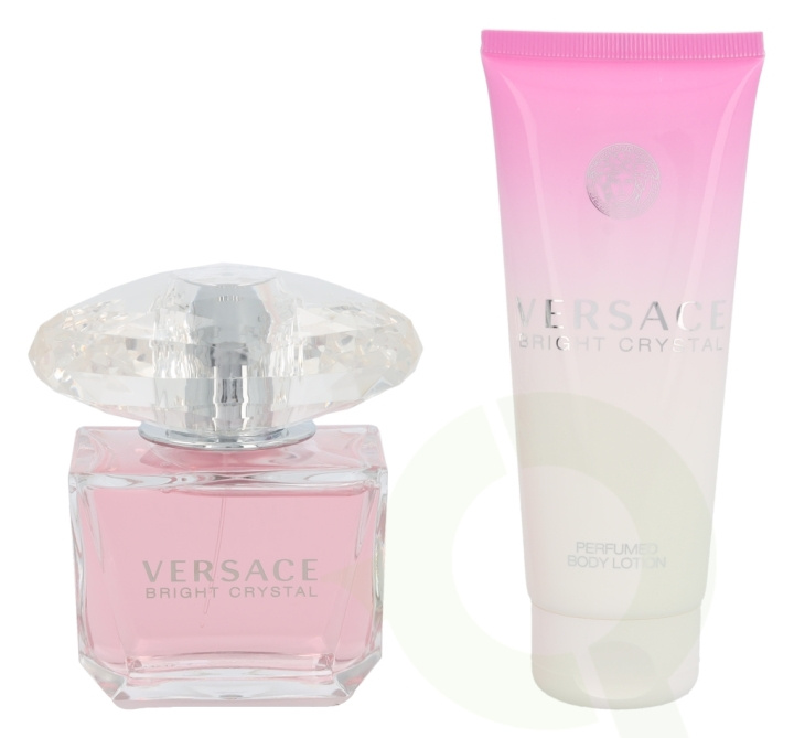 Versace Bright Crystal Giftset 190 ml edt spray 90ml/body lotion 100ml in de groep BEAUTY & HEALTH / Cadeausets / Cadeausets voor haar bij TP E-commerce Nordic AB (C76430)