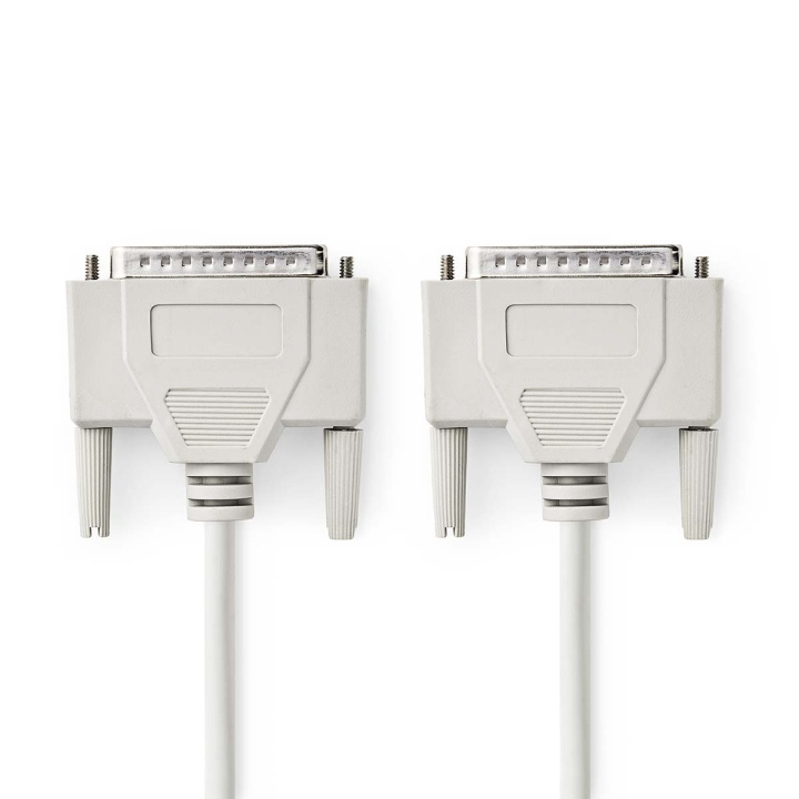 Nedis Seriële Kabel | D-SUB 25-Pins Male | D-SUB 25-Pins Male | Vernikkeld | 2.00 m | Rond | PVC | Ivoor | Label in de groep COMPUTERS & RANDAPPARATUUR / Computerkabels / Overige computerkabels bij TP E-commerce Nordic AB (C76614)