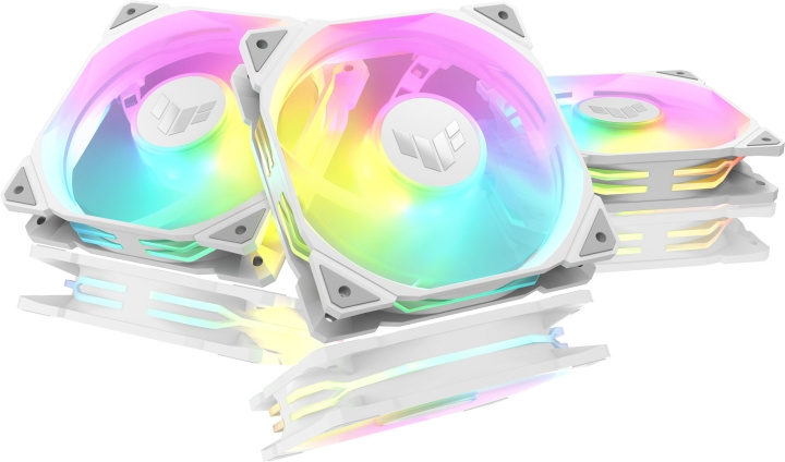 ASUS TUF Gaming TR 120 ARGB Reverse PWM ventilator, 120 mm, wit, 3-pak in de groep COMPUTERS & RANDAPPARATUUR / Computeronderdelen / Koeling / Chassisventilatoren bij TP E-commerce Nordic AB (C77856)