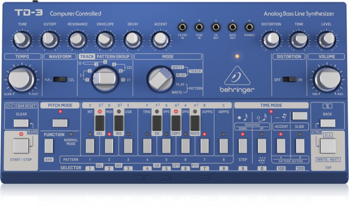 BEHRINGER TD-3-BU synthesizer, blauw in de groep SPORT, VRIJE TIJD & HOBBY / Hobby / Muziek / Accessoires voor muziekinstrumenten bij TP E-commerce Nordic AB (C78139)