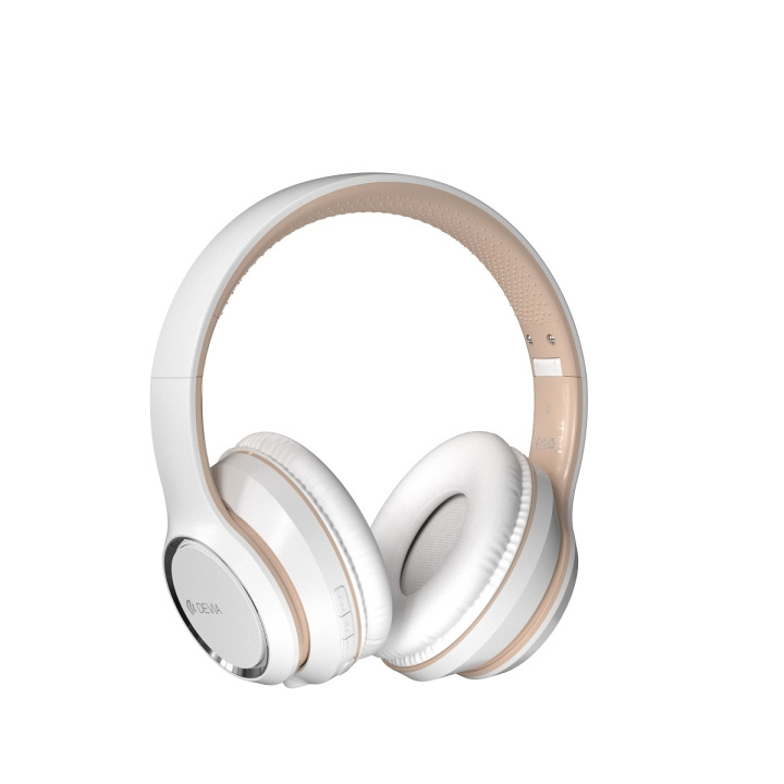 Devia Bluetooth-hoofdtelefoon Kintone wit in de groep HOME ELECTRONICS / Audio & Beeld / Koptelefoon & Accessoires / Koptelefoon bij TP E-commerce Nordic AB (C78583)