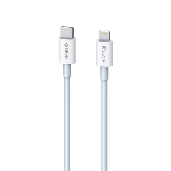 Devia-kabel Smart EC146 PD USB-C - Lightning 20W 3A wit in de groep SMARTPHONE & TABLETS / Opladers & Kabels / Kabels / Kabels Lightning bij TP E-commerce Nordic AB (C78584)