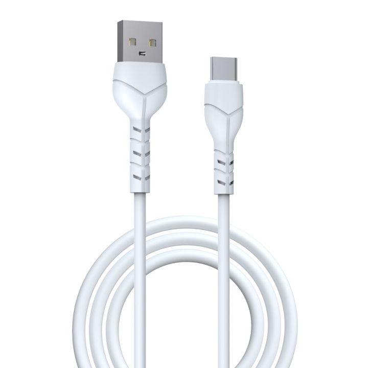 Devia kabel Kintone EC145 USB - USB-C 1,0 m 2,1A wit in de groep SMARTPHONE & TABLETS / Opladers & Kabels / Kabels / Kabels Type C bij TP E-commerce Nordic AB (C78594)