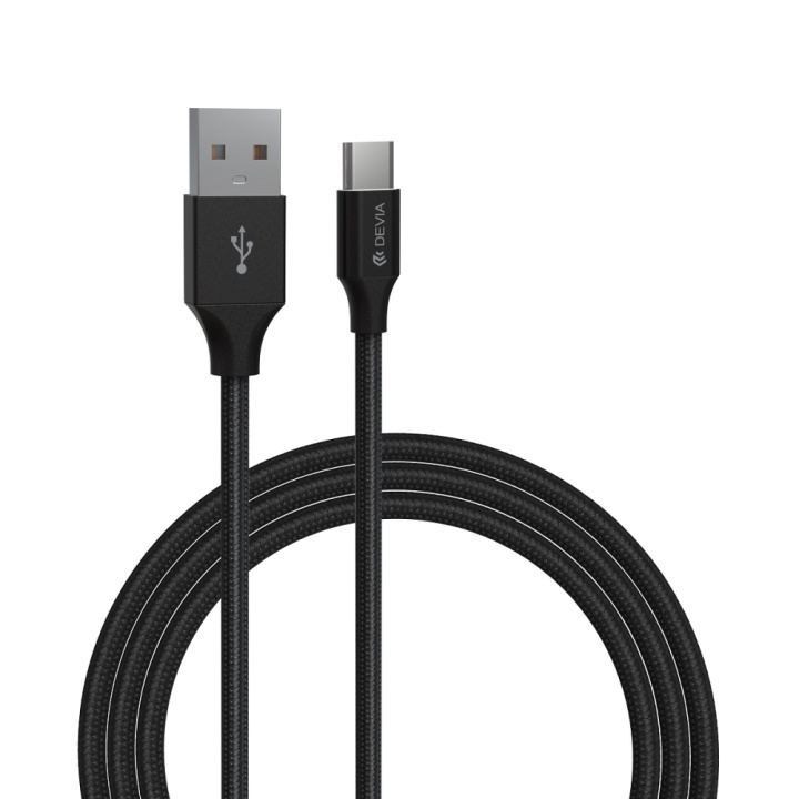 Devia kabel Gracious EC303 USB - USB-C 1,0 m 2,4A zwart in de groep SMARTPHONE & TABLETS / Opladers & Kabels / Kabels / Kabels Type C bij TP E-commerce Nordic AB (C78598)