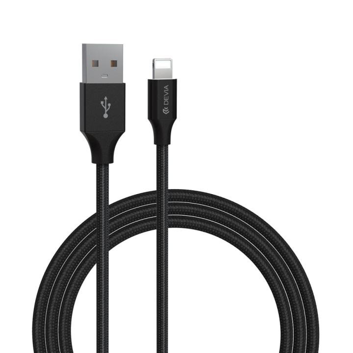 Devia kabel Gracious EC412 USB - Lightning 2,0 m 2,1A zwart in de groep SMARTPHONE & TABLETS / Opladers & Kabels / Kabels / Kabels Lightning bij TP E-commerce Nordic AB (C78601)