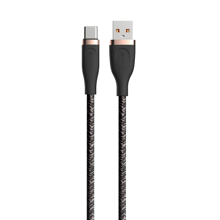 Devia kabel Star EC311 USB - USB-C 1,5 m 2,4A zwart in de groep SMARTPHONE & TABLETS / Opladers & Kabels / Kabels / Kabels Type C bij TP E-commerce Nordic AB (C78615)