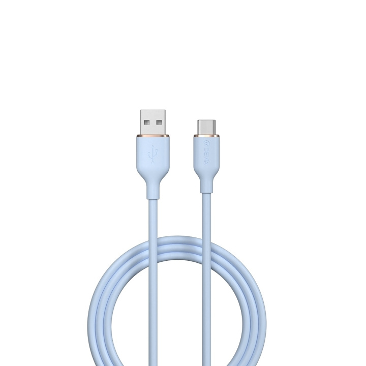 Devia kabel Jelly EC629 USB - USB-C 1,2 m 2,4A blauw in de groep SMARTPHONE & TABLETS / Opladers & Kabels / Kabels / Kabels Type C bij TP E-commerce Nordic AB (C78635)