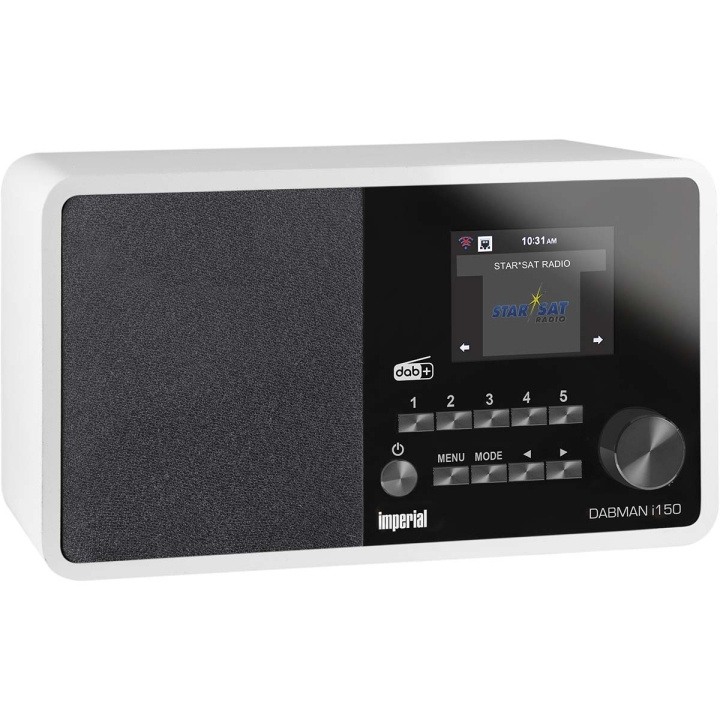 imperial DABMAN i150 Compacte Hybride Radio voor Internet / DAB+ / FM Wit in de groep HOME ELECTRONICS / Audio & Beeld / Thuisbioscoop, Hifi en Draagbaar / Radio & Wekkers / Draadloze audiozender bij TP E-commerce Nordic AB (C78720)