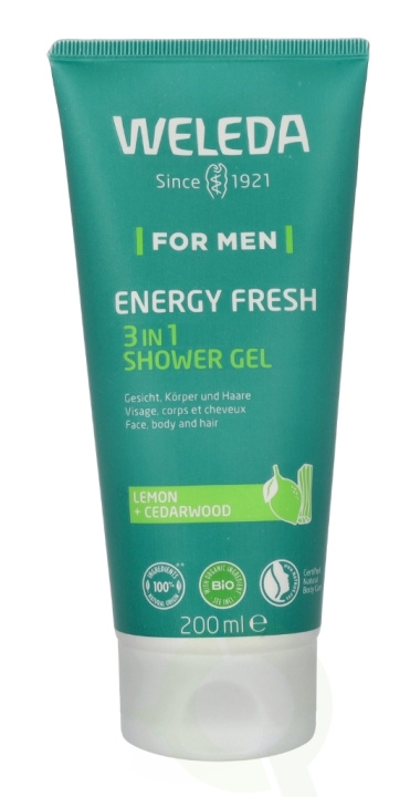 Weleda Men Energy Fresh 3 in1 Showergel 200 ml in de groep BEAUTY & HEALTH / Haar & Styling / Haarverzorging / Shampoo bij TP E-commerce Nordic AB (C79122)