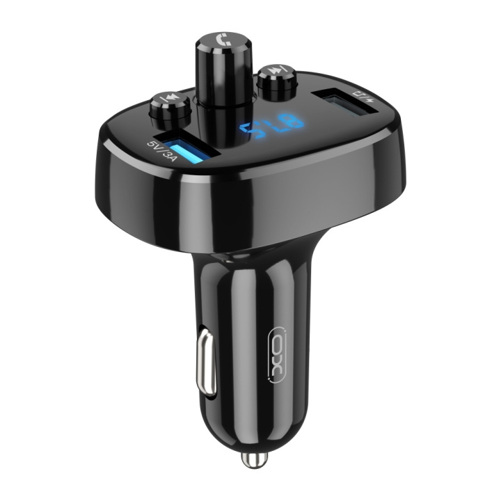 Xo fM-zender BCC02 Bluetooth MP3 autolader 15W zwart in de groep AUTO / Autoaudio & Multimedia / FM-zender bij TP E-commerce Nordic AB (C79155)