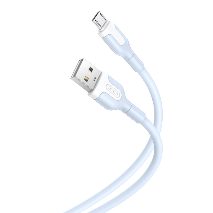XO kabel NB212 USB - microUSB 1,0 m 2,1A blå in de groep COMPUTERS & RANDAPPARATUUR / Computerkabels / USB / Micro-USB / Kabels bij TP E-commerce Nordic AB (C79186)