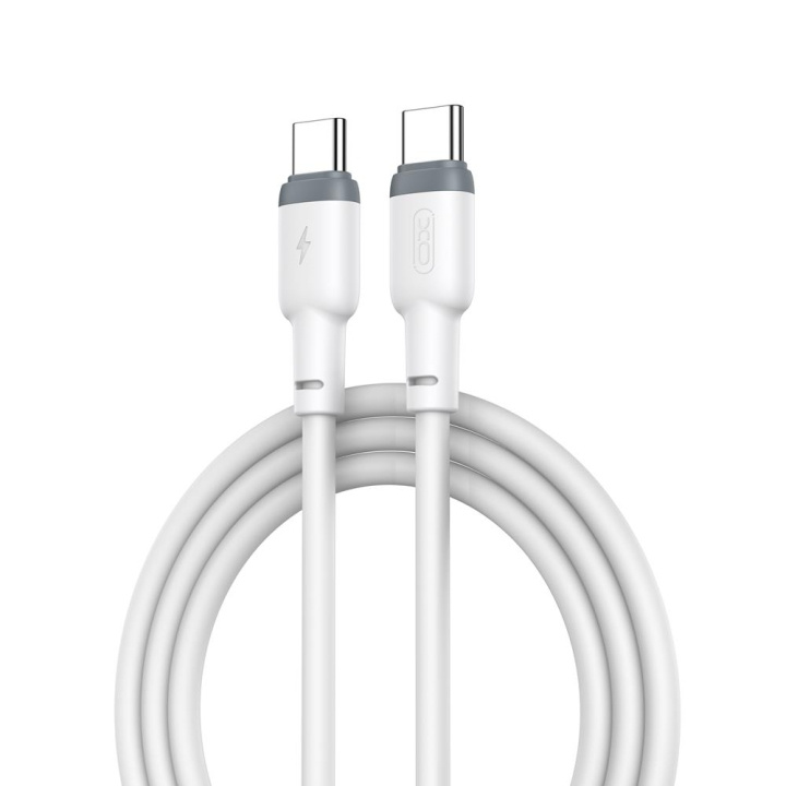Xo kabel NB208B PD USB-C - USB-C 1,0m 60W wit in de groep COMPUTERS & RANDAPPARATUUR / Computerkabels / USB / USB-C bij TP E-commerce Nordic AB (C79201)