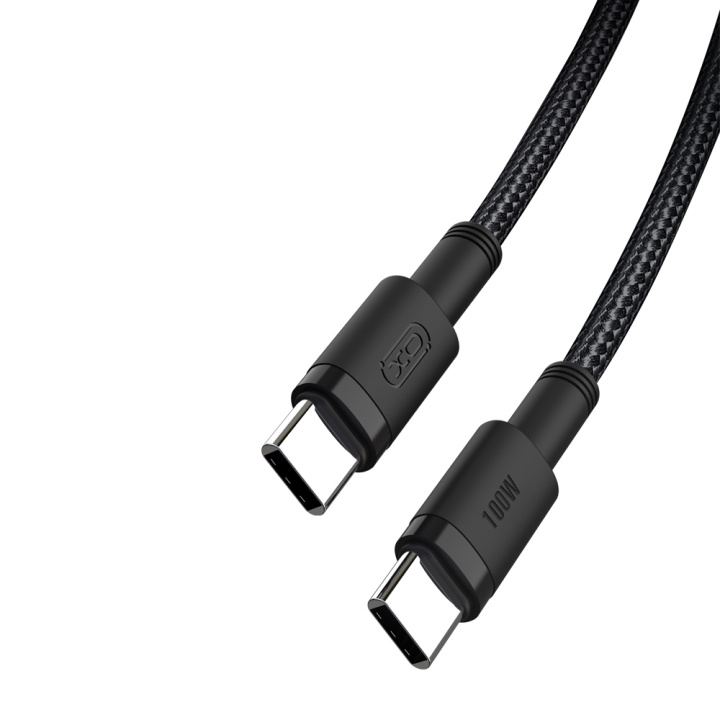 Xo kabel NB-Q199 PD USB-C - USB-C 1,5m 100W zwart in de groep COMPUTERS & RANDAPPARATUUR / Computerkabels / USB / USB-C bij TP E-commerce Nordic AB (C79204)