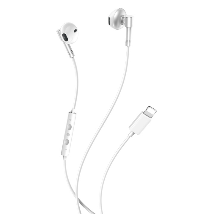 Xo bedrade oortelefoon EP61 Lightning Bluetooth zilver in de groep HOME ELECTRONICS / Audio & Beeld / Koptelefoon & Accessoires / Koptelefoon bij TP E-commerce Nordic AB (C79259)
