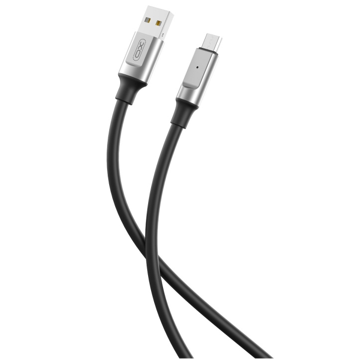 XO kabel NB251 USB - microUSB 1,0 m 6A svart in de groep SMARTPHONE & TABLETS / Opladers & Kabels / Kabels / Kabels microUSB bij TP E-commerce Nordic AB (C79261)