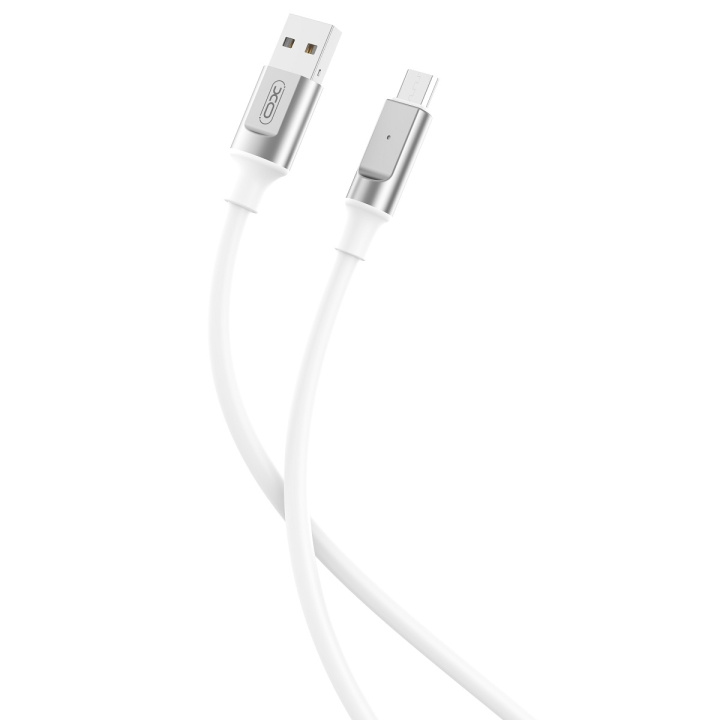 XO kabel NB251 USB - microUSB 1,0 m 6A vit in de groep SMARTPHONE & TABLETS / Opladers & Kabels / Kabels / Kabels microUSB bij TP E-commerce Nordic AB (C79262)
