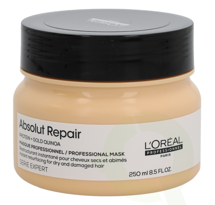 L\'Oreal Serie Expert Absolut Repair Gold Quinoa Mask 250 ml in de groep BEAUTY & HEALTH / Haar & Styling / Haarverzorging / Haarmasker bij TP E-commerce Nordic AB (C79700)