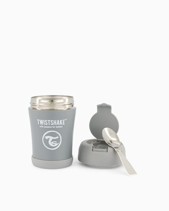 Twistshake Geïsoleerde voedselcontainer 350ml Pastel Grey in de groep SPEELGOED, KINDER- & BABYPRODUCTEN / Eten & Drinken / Kinderservies bij TP E-commerce Nordic AB (C80991)