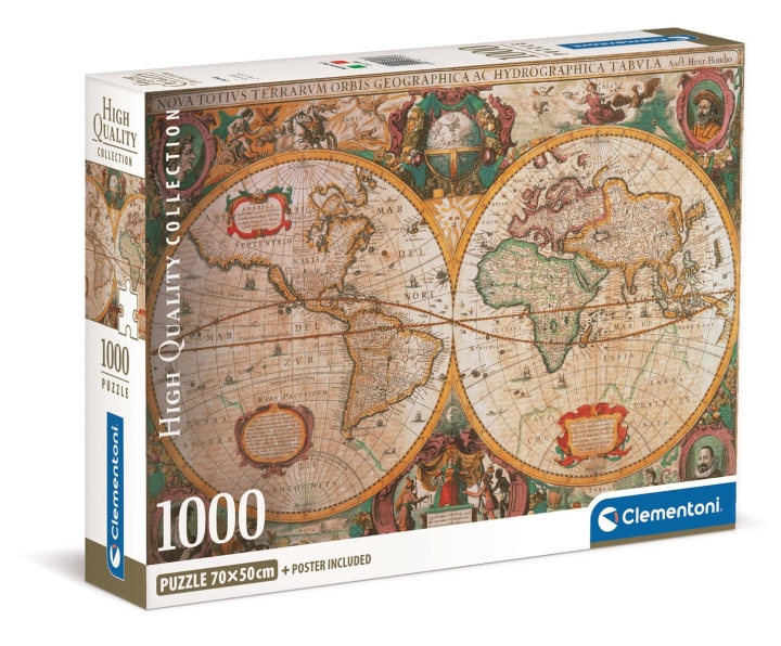 Clementoni 1000 stuks CB High Quality Collection OLD-MAP in de groep SPORT, VRIJE TIJD & HOBBY / Hobby / Puzzel bij TP E-commerce Nordic AB (C81954)