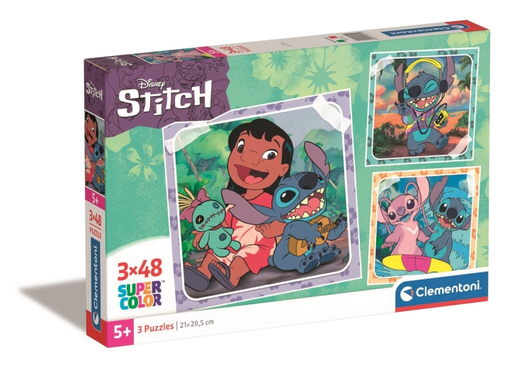 Clementoni 3X48 puzzels Disney Stitch in de groep SPEELGOED, KINDER- & BABYPRODUCTEN / Speelgoed / Kinderpuzzel bij TP E-commerce Nordic AB (C82146)