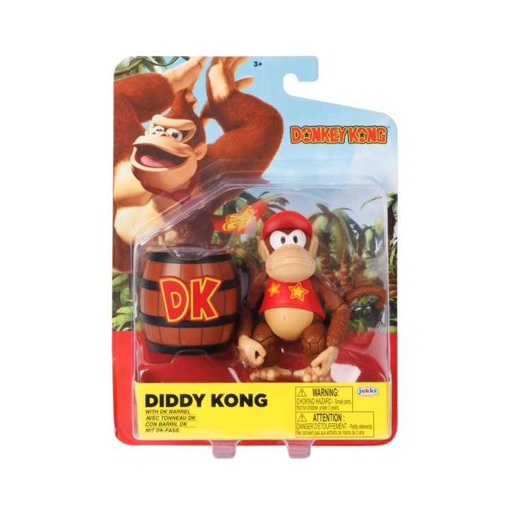 JAKKS Pacific Donkey Kong 4 Inch Figuur Diddy Kong met DK Loop in de groep SPEELGOED, KINDER- & BABYPRODUCTEN / Speelgoed / Figuren, Miniaturen & accessoires bij TP E-commerce Nordic AB (C82268)