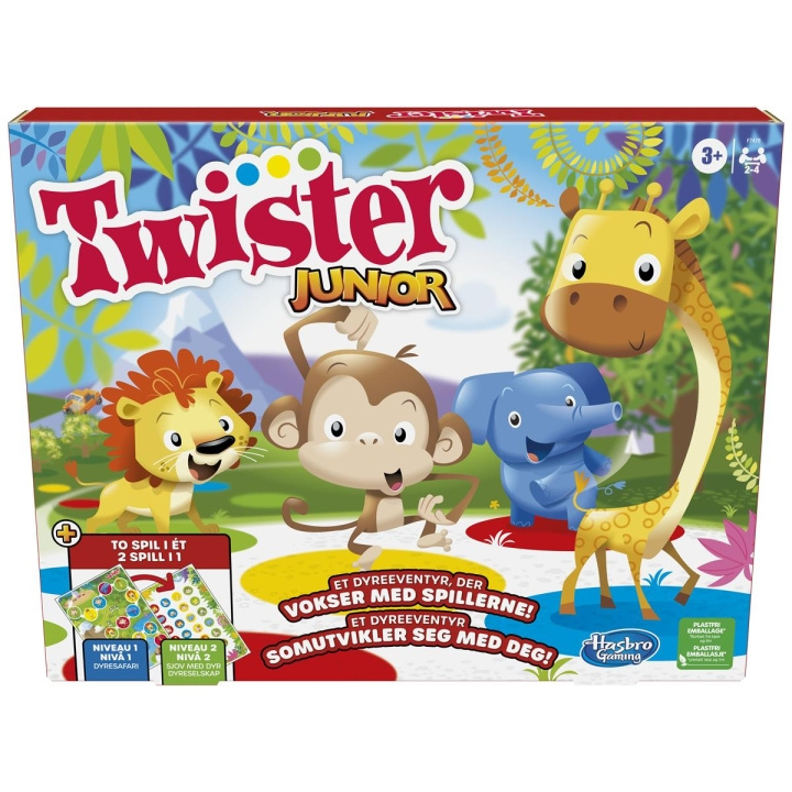Hasbro Twister Junior 2 Spelletjes in 1 (DK/NEE) in de groep SPEELGOED, KINDER- & BABYPRODUCTEN / Spelletje / Bordspellen bij TP E-commerce Nordic AB (C83272)