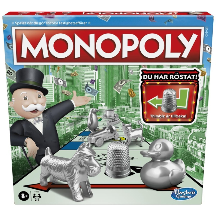 Hasbro Monopoly Klassiek (SE) in de groep SPEELGOED, KINDER- & BABYPRODUCTEN / Spelletje / Bordspellen bij TP E-commerce Nordic AB (C83276)