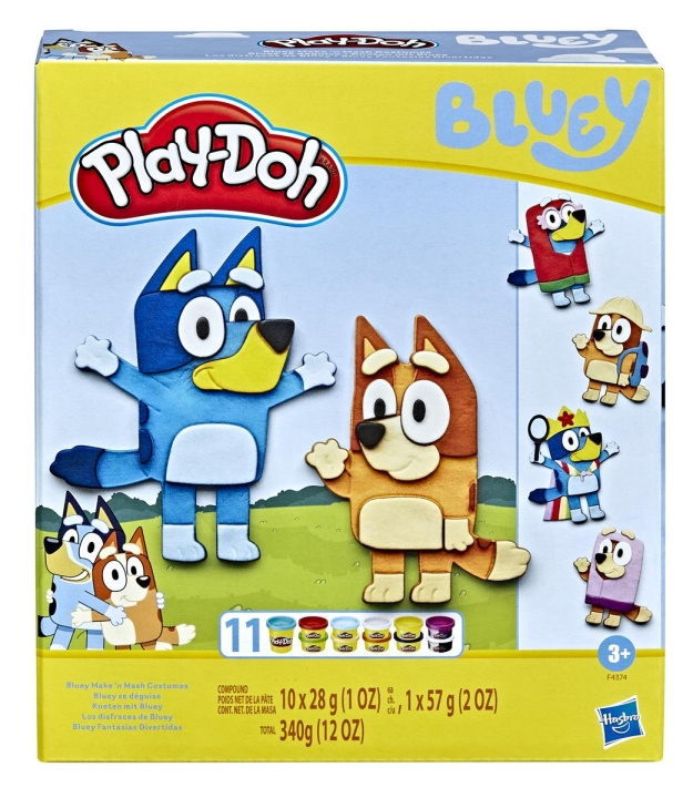 Hasbro Play-Doh Bluey Make \'n Mash Kostuums Speelset in de groep SPEELGOED, KINDER- & BABYPRODUCTEN / Speelgoed / Speelklei, speelzand en accessoires bij TP E-commerce Nordic AB (C83305)