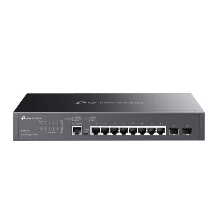TP-Link JetStream 8-poorts Gigabit L2 Managed Switch met 2 SFP-plaatsen in de groep COMPUTERS & RANDAPPARATUUR / Netwerk / Schakelaars bij TP E-commerce Nordic AB (C83836)