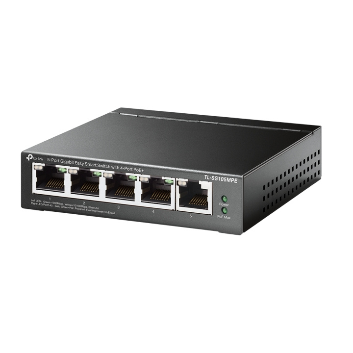 TP-Link 5-poorts Gigabit Easy Smart Switch met 4-poorts PoE+ in de groep COMPUTERS & RANDAPPARATUUR / Computerkabels / Schakelaars bij TP E-commerce Nordic AB (C83885)