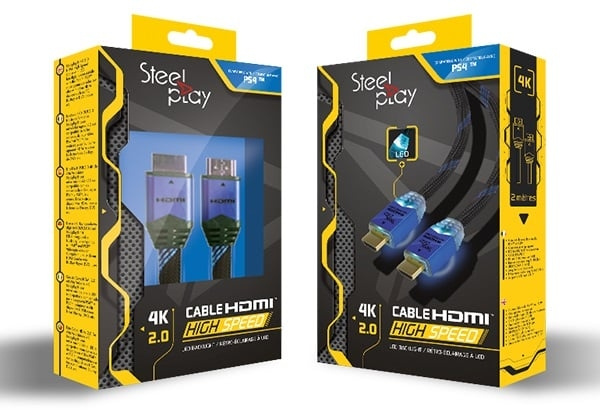 Steelplay 4K 2.0 HDMI Hoge Snelheid Ultra HD LEC Kabel 2M in de groep HOME ELECTRONICS / Spelconsoles en accessoires / Sony PlayStation 4 / Accessoires bij TP E-commerce Nordic AB (C84566)